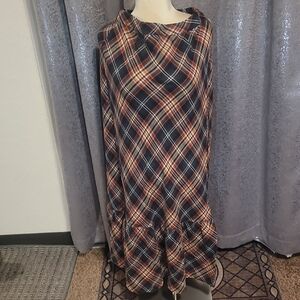 DR2 Multicolor Plaid A-Line Skirt